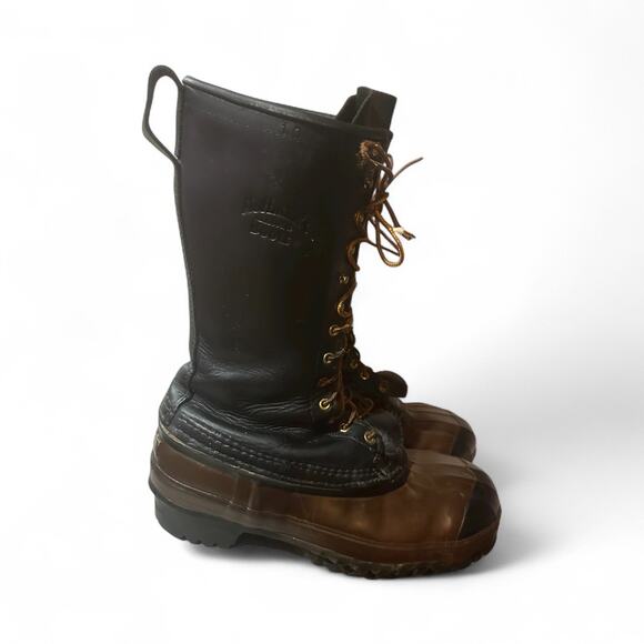 Hoffman Men's EH Rated Lineman Pac Steel Toe Boots Black Leather Sz 10 No Liners - Picture 2 of 8